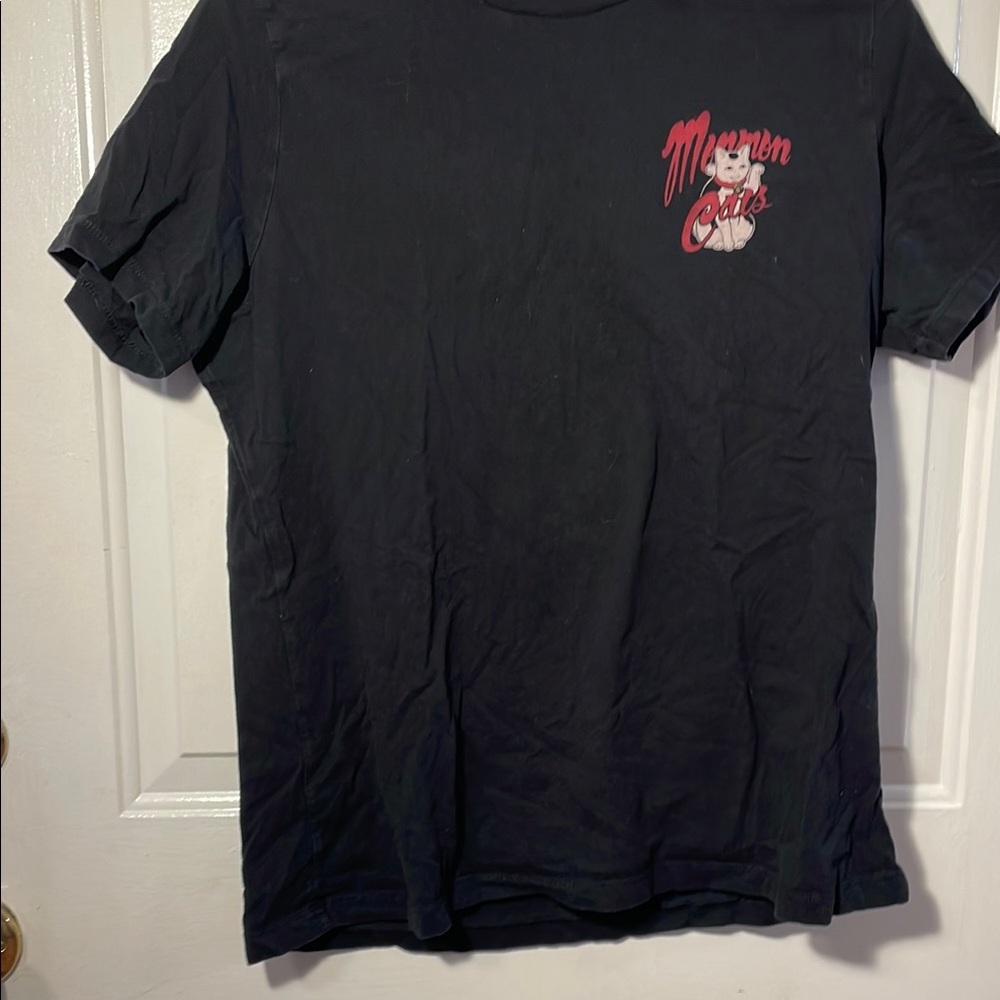 Women’s Monmon Cats Black Graphic T-Shirt